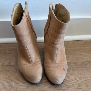 rag & bone Beige Leather Ankle Booties